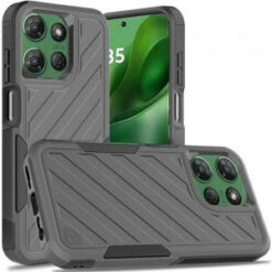 Moto G Power 2026/2025 Noble lined shockproof dual layer hybrid - Grey/Black