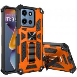 Moto G 5G 2025/2026 / G PLAY 2026 Machine Design Hybrid with Kickstand - Cosmic Orange