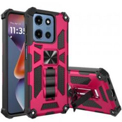 Moto G 5G 2025/2026 - G Play 2026 - Machine Design Hybrid with Kickstand - Hot Pink