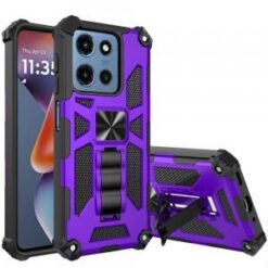 Moto G 5G 2025/2026 - G Play 2026 - Machine Design Hybrid with Kickstand - Purple