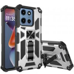 Moto G 5G 2025/2026 - G Play 2026 - Machine Design Hybrid with Kickstand - Silver
