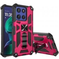 Moto G Stylus 5G 2026/2025 Machine Design Hybrid with Kickstand - Hot Pink