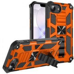 iPhone 16E (E edition) / SE4 (2025) Machine Design Hybrid with Kickstand - Cosmic Orange