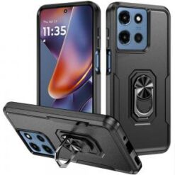 Moto G 5G 2025/2026 - G Play 2026 - Tough Hybrid With Ring Stand Case - Black