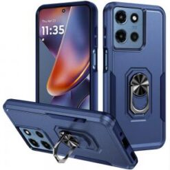 Moto G 5G 2025/2026 - G Play 2026 - Tough Hybrid With Ring Stand Case - Dark Blue