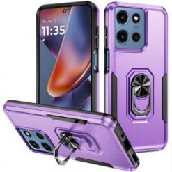 Moto G 5G 2025/2026 - G Play 2026 - Tough Hybrid With Ring Stand Case - Purple