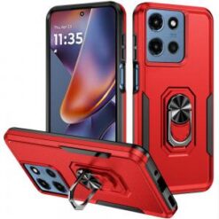 Moto G 5G 2025/2026 - G Play 2026 - Tough Hybrid With Ring Stand Case - Red