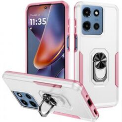 Moto G 5G 2025/2026 - G Play 2026 - Tough Hybrid With Ring Stand Case - White