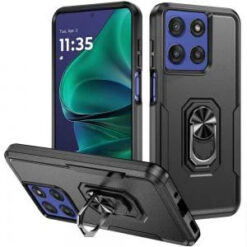 Moto G Stylus 5G 2026/2025 Tough Hybrid With Ring Stand Case - Black