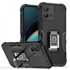 Motorola Moto G 5G 2024 OPTIMUM Magnetic Ring Stand Hybrid Case Cover - Black