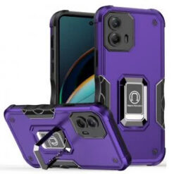 Motorola Moto G 5G 2024 OPTIMUM Magnetic Ring Stand Hybrid Case Cover - Dark Purple