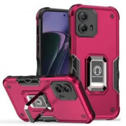 Motorola Moto G Stylus 5G 2024 OPTIMUM Magnetic Ring Stand Hybrid Case Cover - Hot Pink