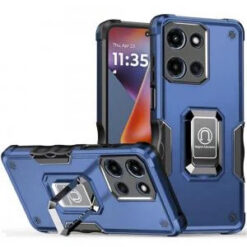 Moto G 5G 2025/2026 - G Play 2026 - OPTIMUM Magnetic Ring Stand Hybrid Case Cover - Blue