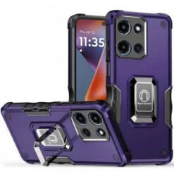 Moto G 5G 2025/2026 - G Play 2026 - OPTIMUM Magnetic Ring Stand Hybrid Case Cover - Dark Purple