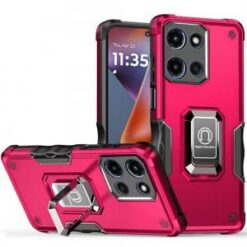 Moto G 5G 2025/2026 - G Play 2026 - OPTIMUM Magnetic Ring Stand Hybrid Case Cover - Hot Pink