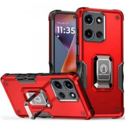 Moto G 5G 2025/2026 - G Play 2026 - OPTIMUM Magnetic Ring Stand Hybrid Case Cover - Red
