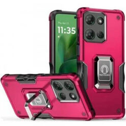 Moto G Power 2026/2025 OPTIMUM Magnetic Ring Stand Hybrid Case Cover - Hot Pink