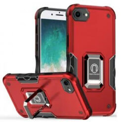 iPhone 17E / 16E / SE4 OPTIMUM Magnetic Ring Stand Hybrid Case Cover - Red