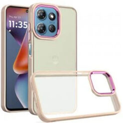 Moto G 5G 2025/2026 - G Play 2026 - Polished Oil Thick Acrylic Metal Button Hybrid Case Cover -