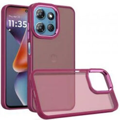 Moto G 5G 2025/2026 - G Play 2026 - Polished Oil Thick Acrylic Metal Button Hybrid Case Cover -