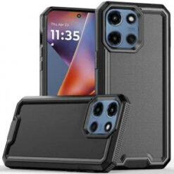 Moto G 5G 2025/2026 - G Play 2026 - Rank Tough Strong Modern Fused Hybrid Case Cover - Black
