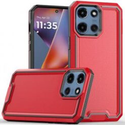 Moto G 5G 2025/2026 - G Play 2026 - Rank Tough Strong Modern Fused Hybrid Case Cover - Red