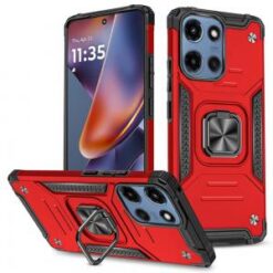 Moto G 5G 2025/2026 - G Play 2026 - Robust Magnetic Kickstand Hybrid Case Cover - Red