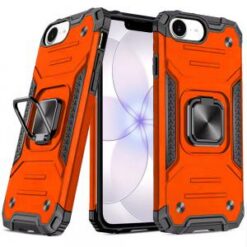 iPhone 16E (E edition) / SE4 (2025) Robust Magnetic Kickstand Hybrid Case Cover - Cosmic Orange