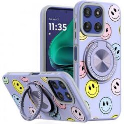 Moto G Stylus 5G 2026/2025 Metal Diamond CD Pattern Design Matte Finished Hybrid with Rotational