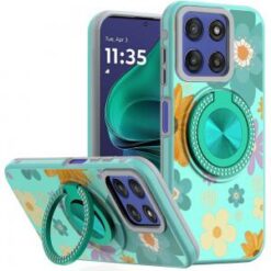 Moto G Stylus 5G 2026/2025 Metal Diamond CD Pattern Design Matte Finished Hybrid with Rotational