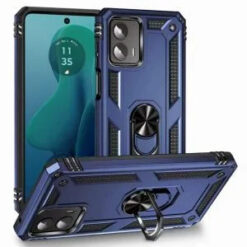Motorola Moto G 5G 2024 Ring Magnetic Kickstand Hybrid Case Cover - Blue