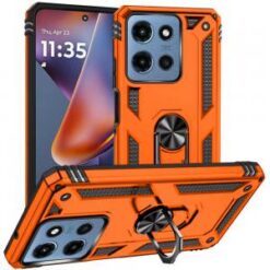 Moto G 5G 2025/2026 / G PLAY 2026 Ring Magnetic Kickstand Hybrid Case Cover - Cosmic Orange
