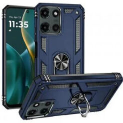 Moto G Stylus 5G 2026/2025 Ring Magnetic Kickstand Hybrid Case Cover - Blue