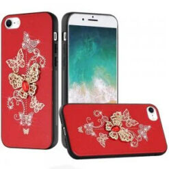 iPhone 17E / 16E / SE4 SPLENDID Diamond Glitter Ornaments Engraving Case Cover - Garden Butterfl