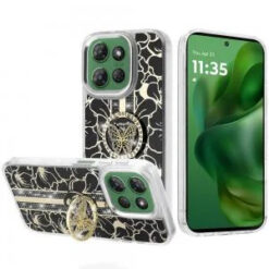 Moto G Power 2026/2025 Splendid Floral Designs with Metal Camera and Buttons with Butterfly Ring