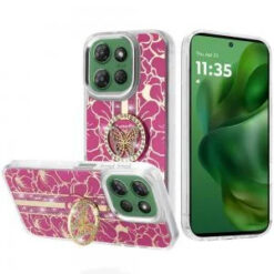 Moto G Power 2026/2025 Splendid Floral Designs with Metal Camera and Buttons with Butterfly Ring