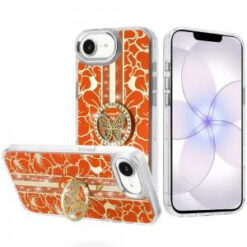 iPhone 16E (E edition) / SE4 (2025) Splendid Floral Designs with Metal Camera and Buttons with B