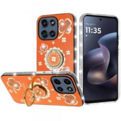Moto G 5G 2025/2026 / G PLAY 2026 Splendid Glitter with Diamonds All Around Edges Ring Stand Cas