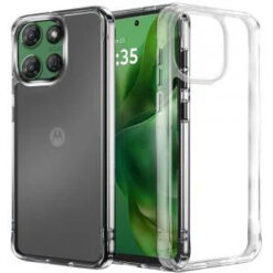 Moto G Power 2026/2025 PURE CRYSTAL Transparent Thick 2.0mm ShockProof Chromed Buttons Case Cove