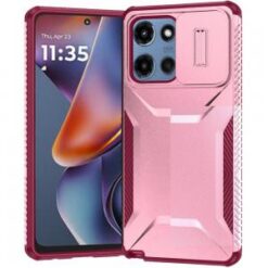 Moto G 5G 2025/2026 - G Play 2026 - Ultimate U Design Hybrid with Camera Window Covering - Pink+