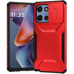 Moto G 5G 2025/2026 - G Play 2026 - Ultimate U Design Hybrid with Camera Window Covering - Red