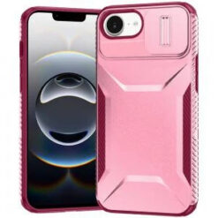 iPhone 17E / 16E / SE4 Ultimate U Design Hybrid with Camera Window Covering - Pink+Burgundy