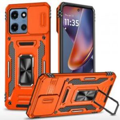 Moto G 5G 2025/2026 / G PLAY 2026 Utter Tough Metal Ring Movable Camera Window Hybrid Case Cover