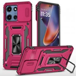 Moto G 5G 2025/2026 - G Play 2026 - Utter Tough Metal Ring Movable Camera Window Hybrid Case Cov