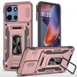 Moto G 5G 2025/2026 - G Play 2026 - Utter Tough Metal Ring Movable Camera Window Hybrid Case Cov