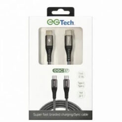 EGTECH [CABLE] (3.1A TypeC-TypeC 3FT) - BRAIDED - (LANE B10 ITEM 11)